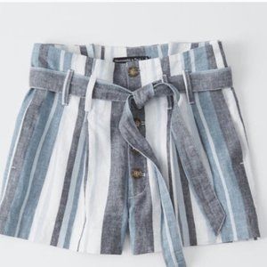 Abercrombie & Fitch Linen blend striped shorts